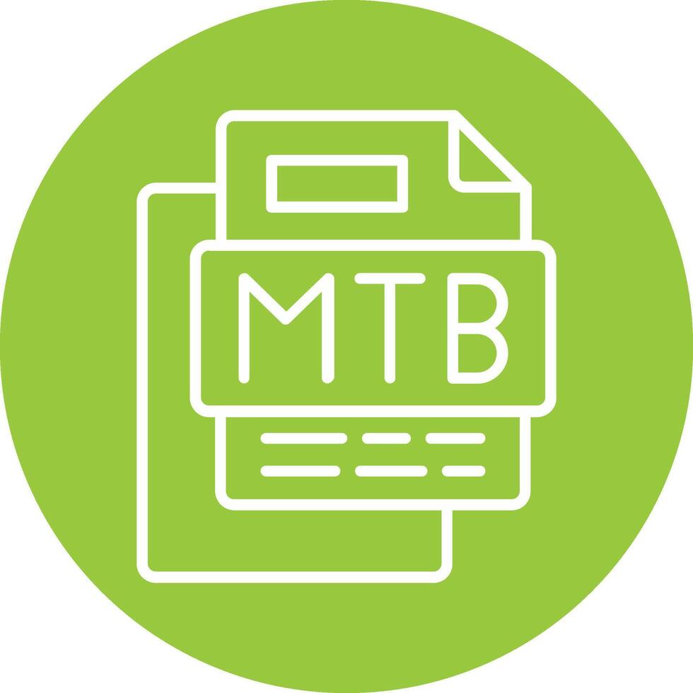 Mtb File Line Multi Circle Icon vector