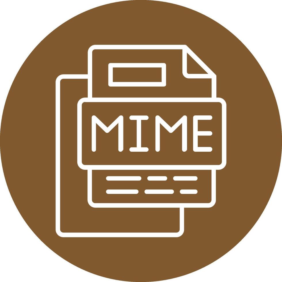 Mime File Line Multi Circle Icon vector