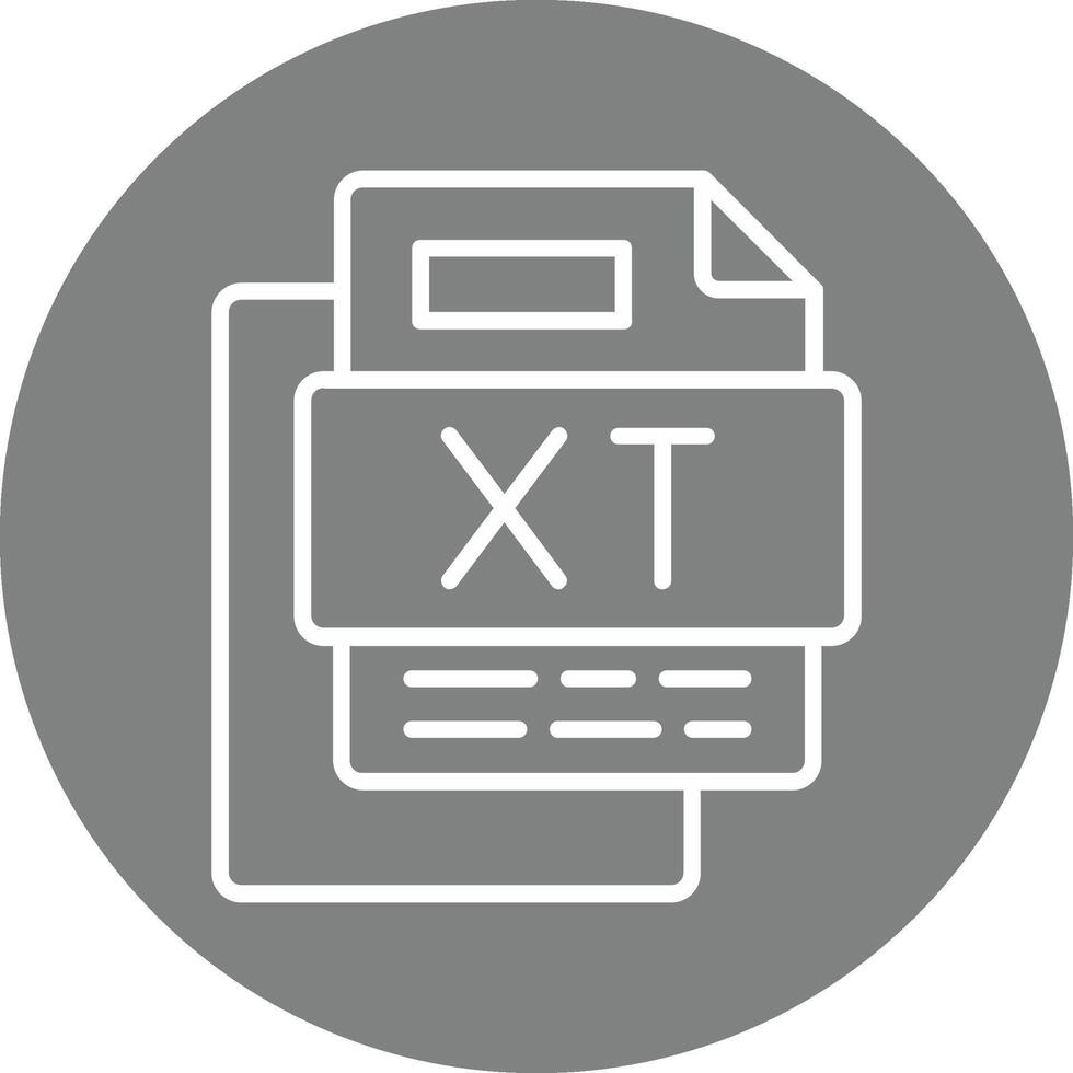 Xt File Line Multi Circle Icon vector