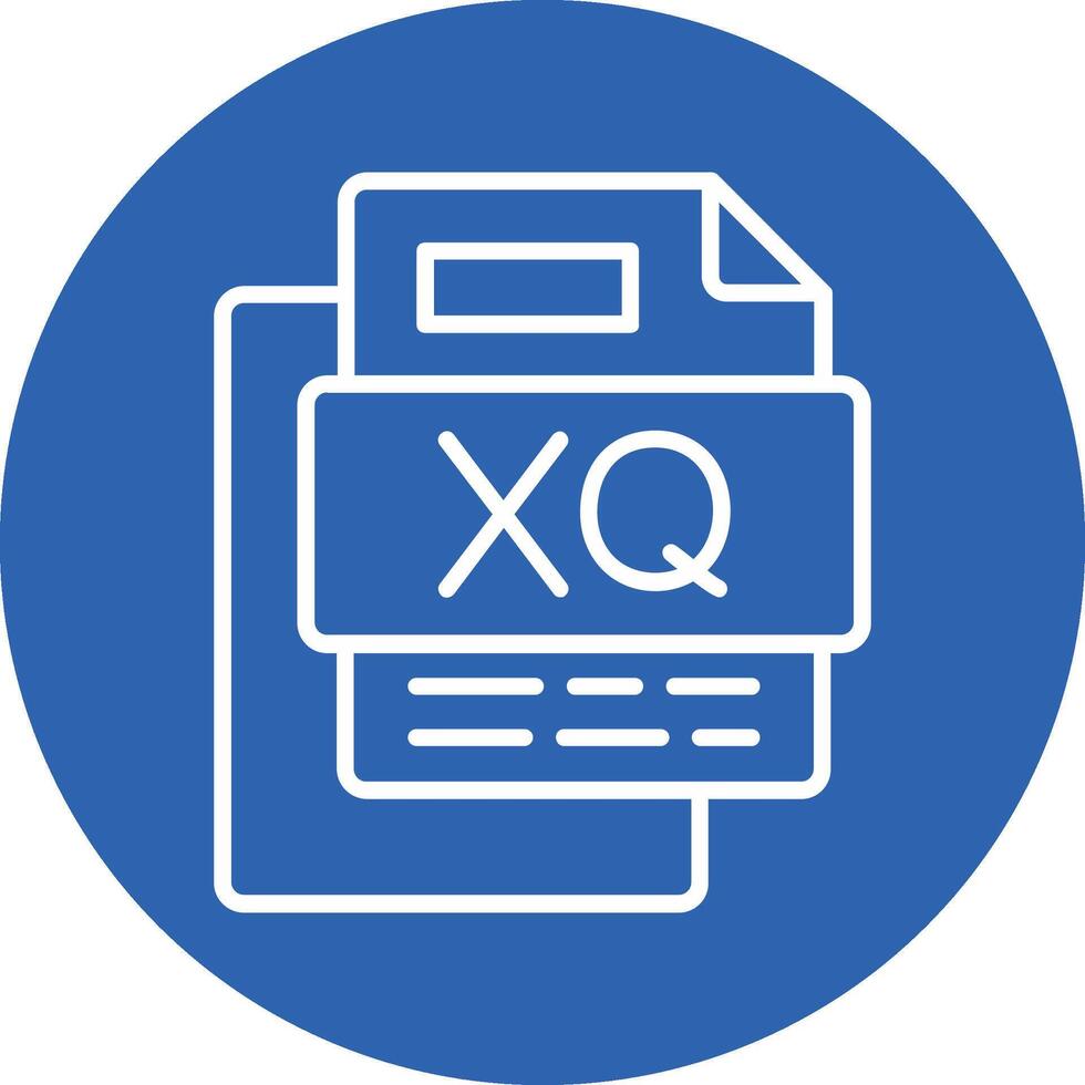 Xq File Line Multi Circle Icon vector