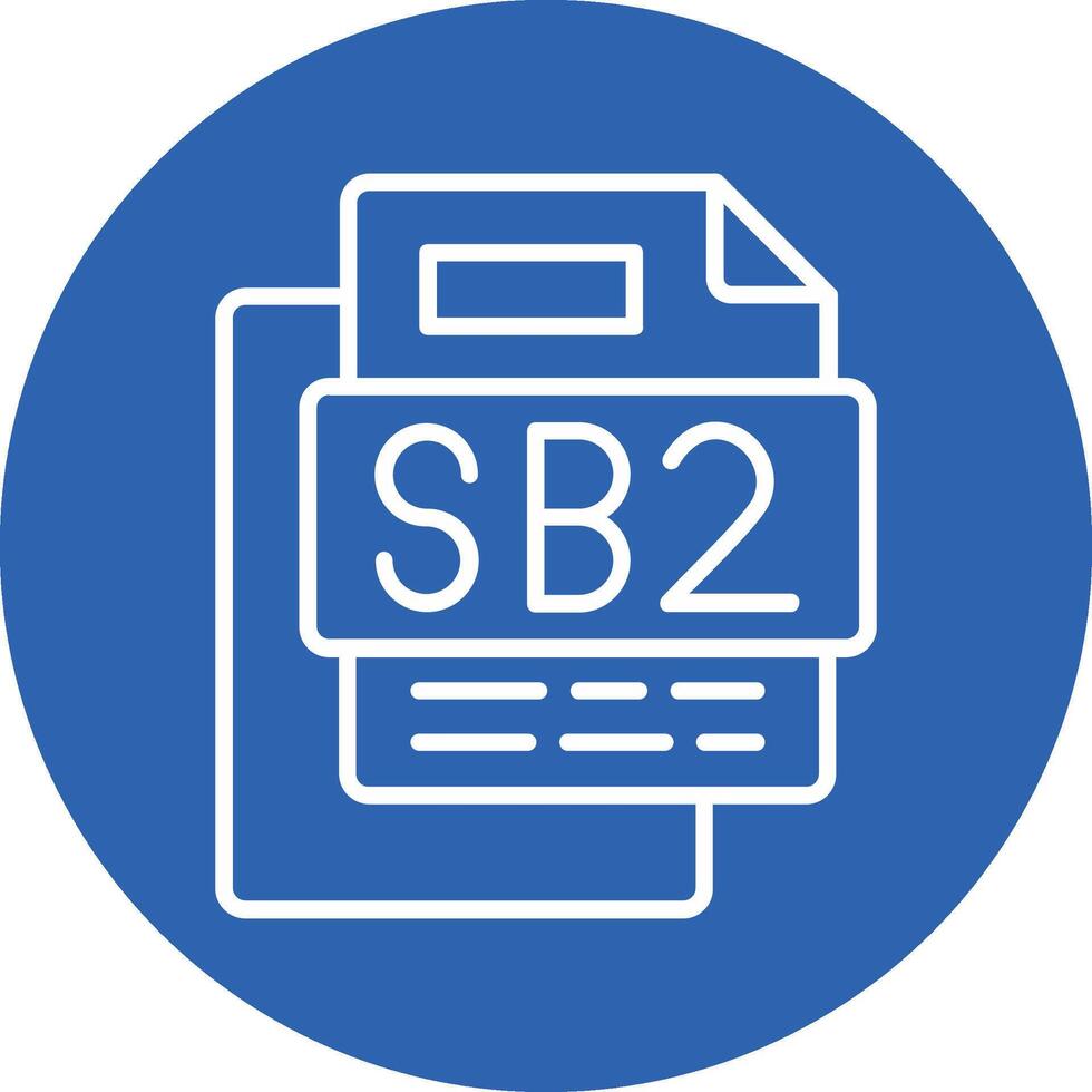 Sb2 File Line Multi Circle Icon vector
