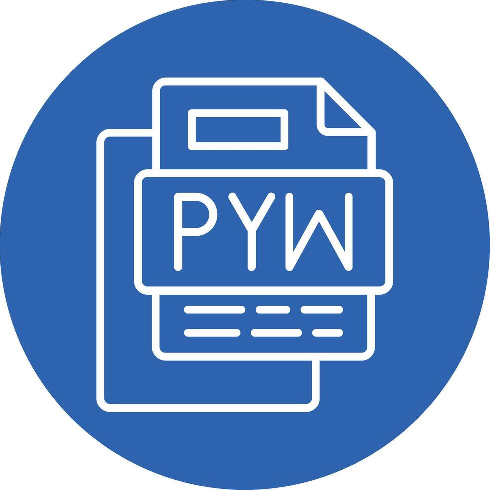 Pyw File Line Multi Circle Icon vector