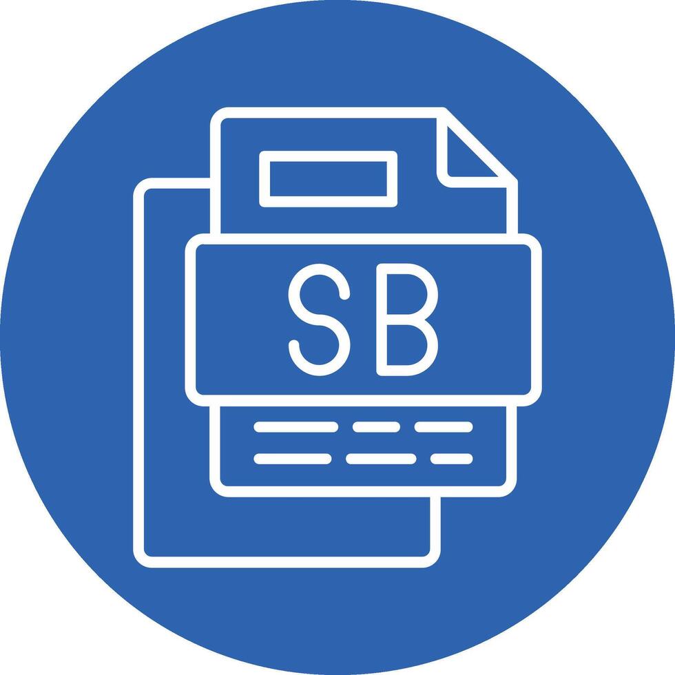Sb File Line Multi Circle Icon vector