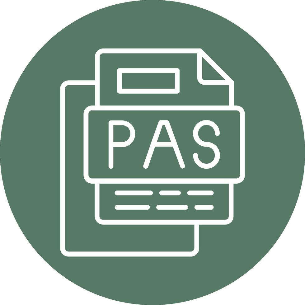 PAS File Line Multi Circle Icon vector