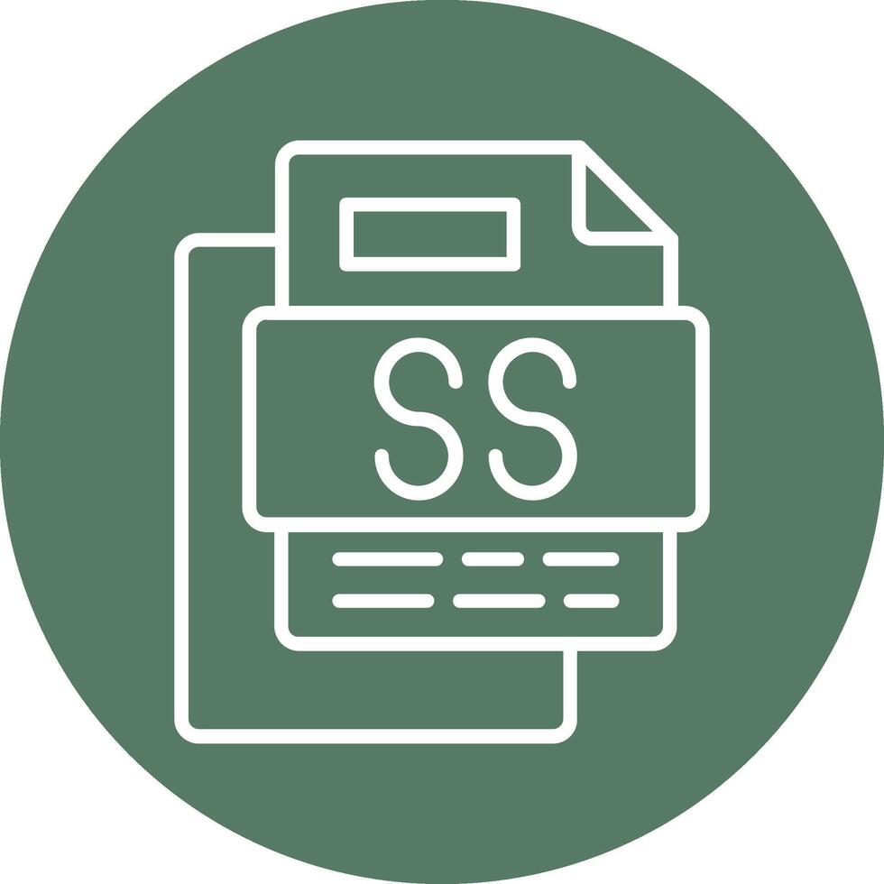 SS File Line Multi Circle Icon vector