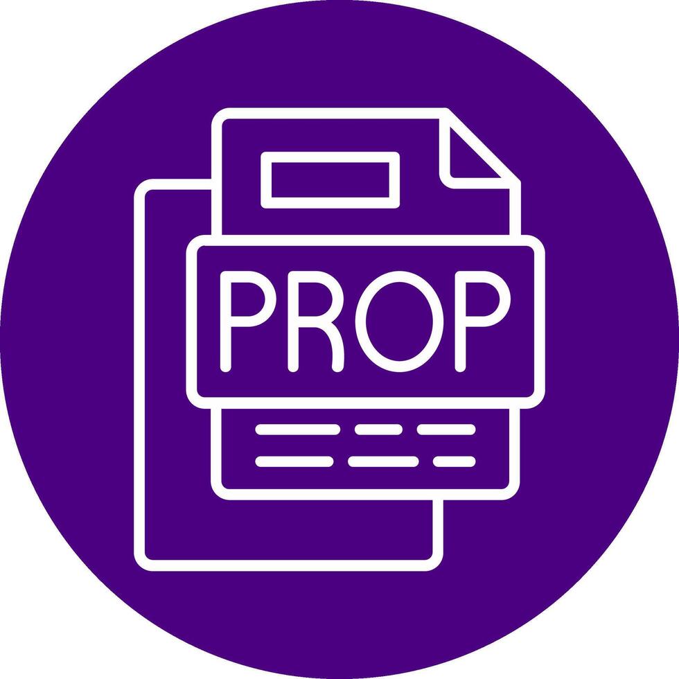 Prop File Line Multi Circle Icon vector