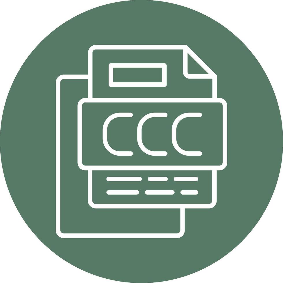 CCC File Line Multi Circle Icon vector