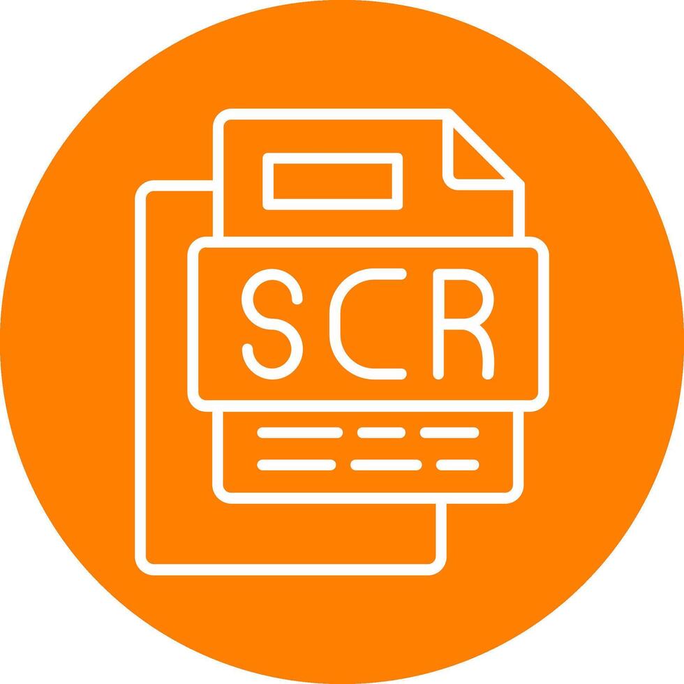 SCR File Line Multi Circle Icon vector