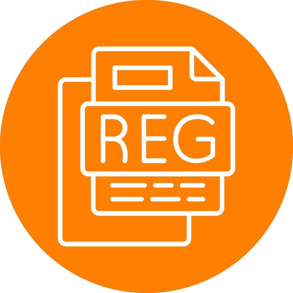 REG Fiile Line Multi Circle Icon vector
