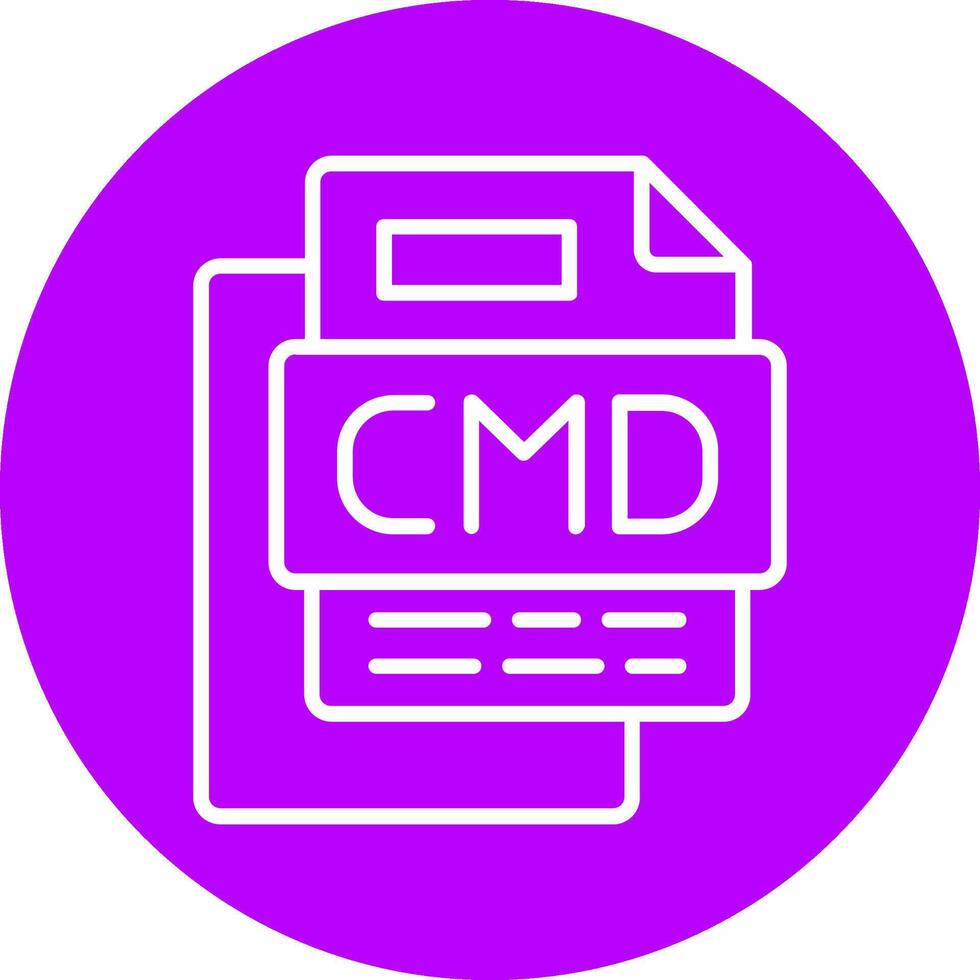 CMD File Line Multi Circle Icon vector