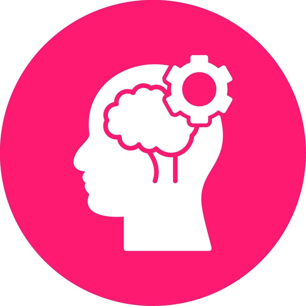 Cognitive Function Glyph Multi Circle Icon vector