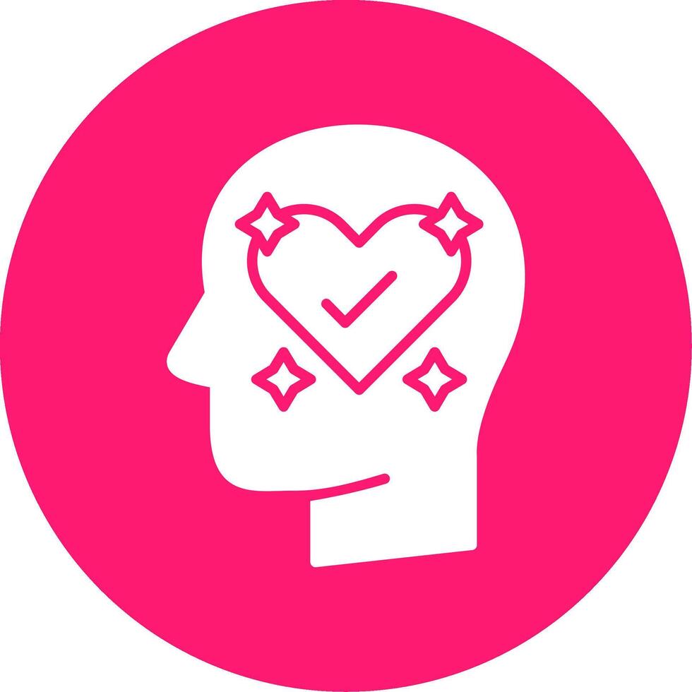 Mental Care Glyph Multi Circle Icon vector