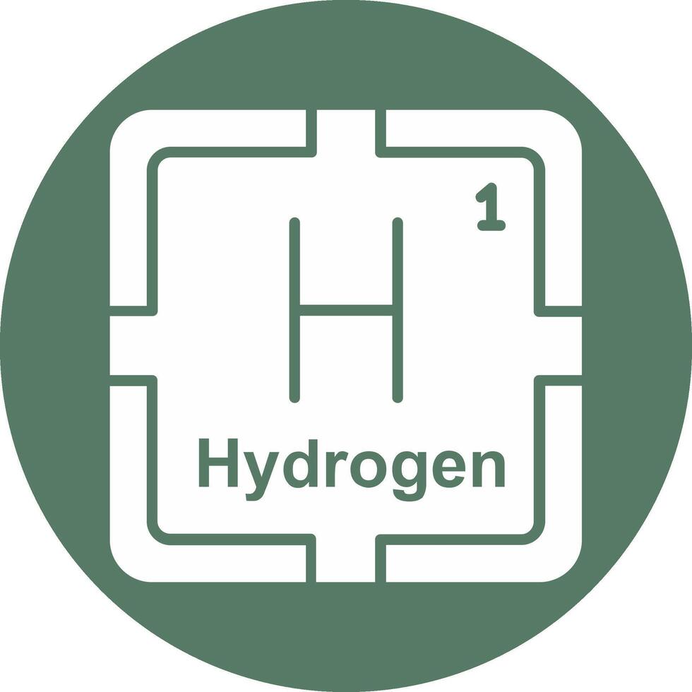 Hydrogen Glyph Multi Circle Icon vector