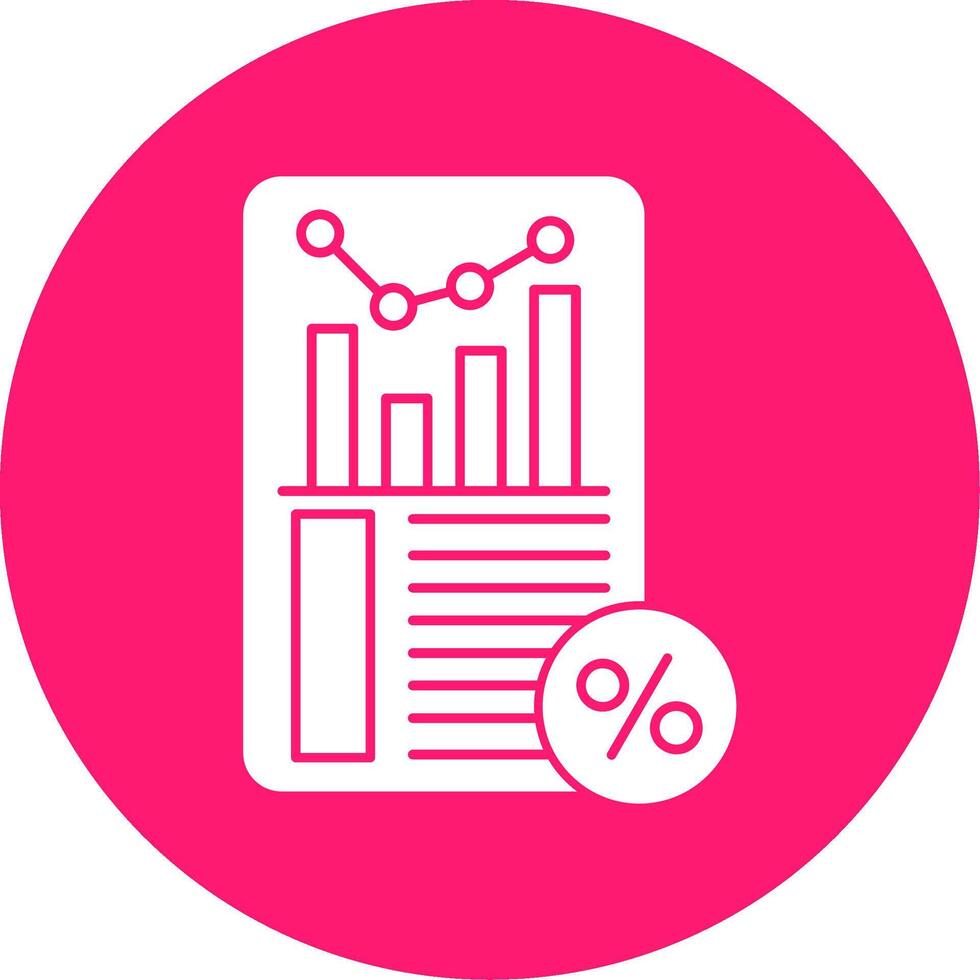 Sales Report Glyph Multi Circle Icon vector