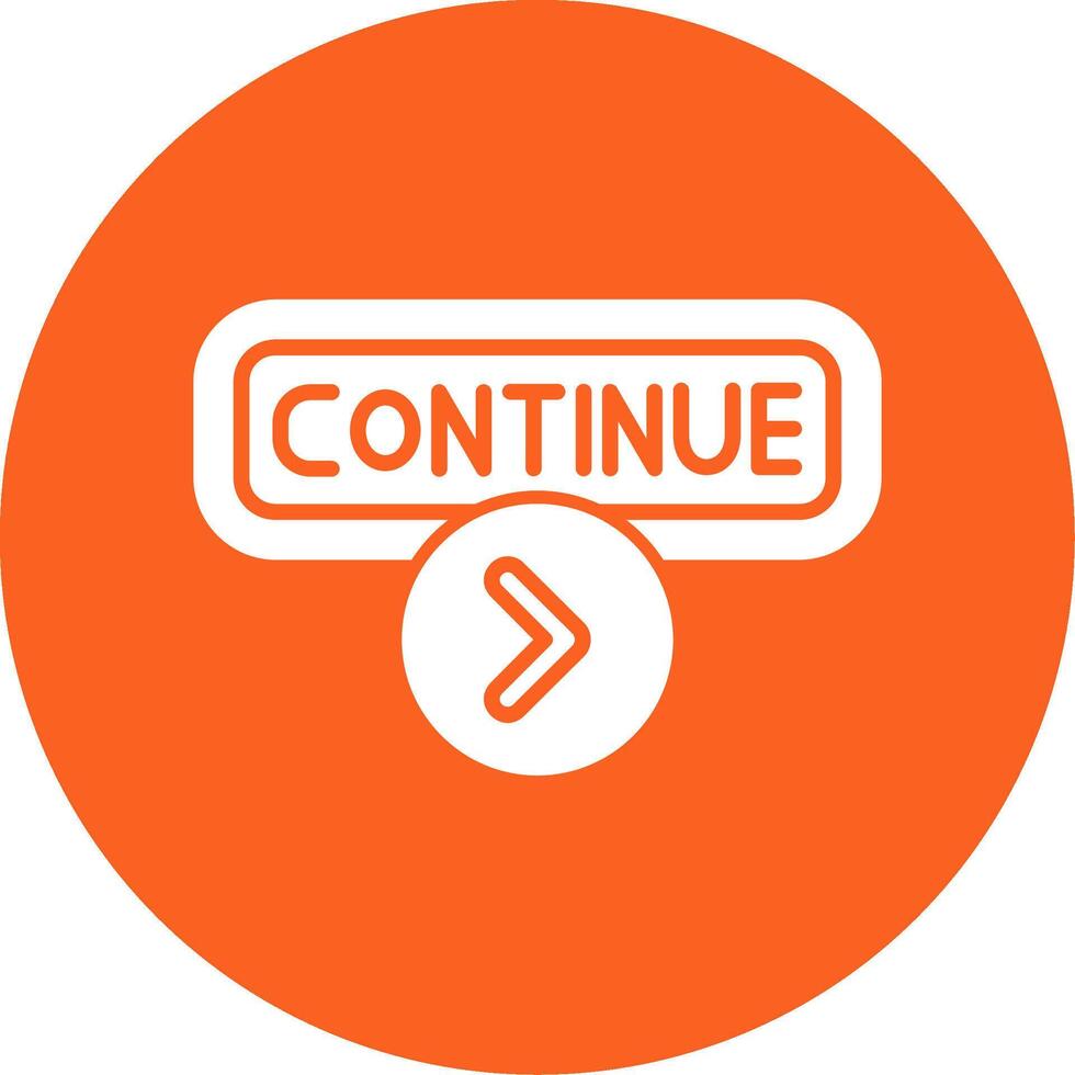 Continue Glyph Multi Circle Icon vector