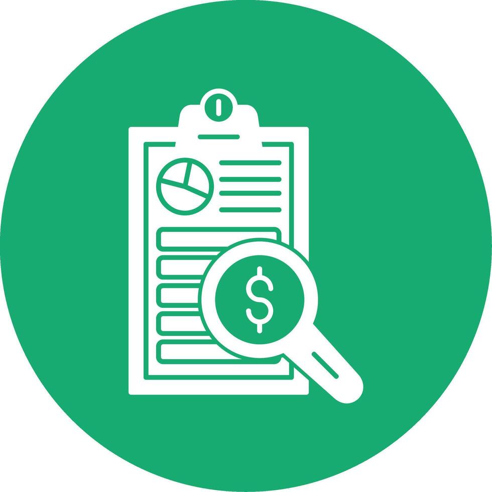 Auditing Glyph Multi Circle Icon vector