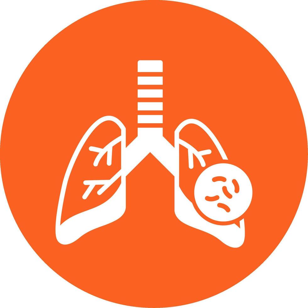 Tuberculosis Glyph Multi Circle Icon vector