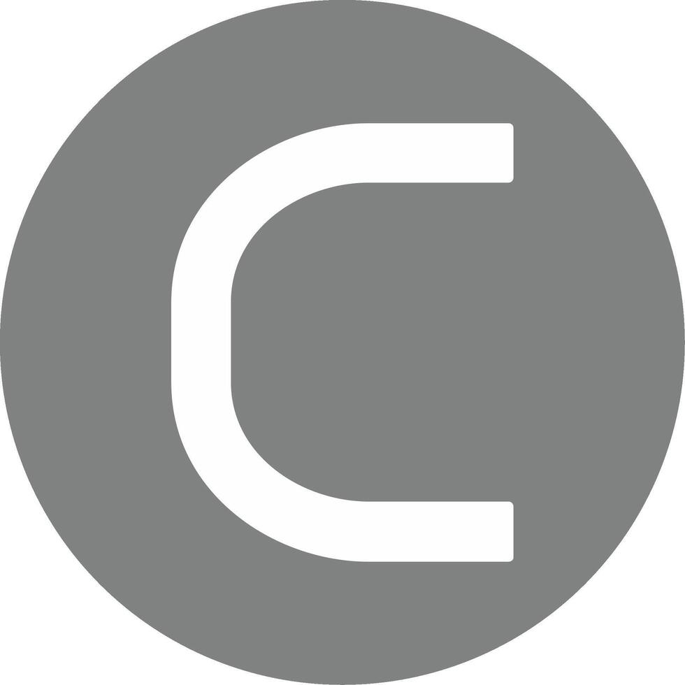 Capital C Icon vector