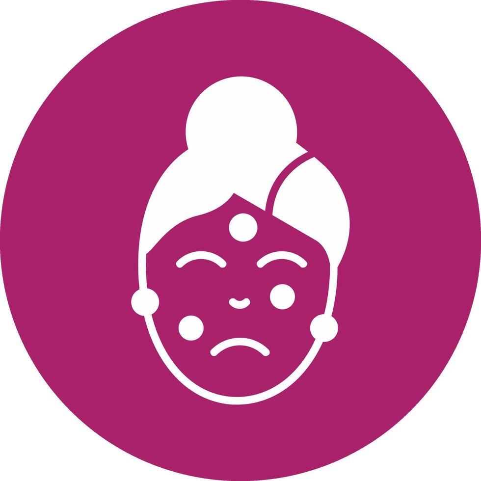 Acne Glyph Multi Circle Icon vector