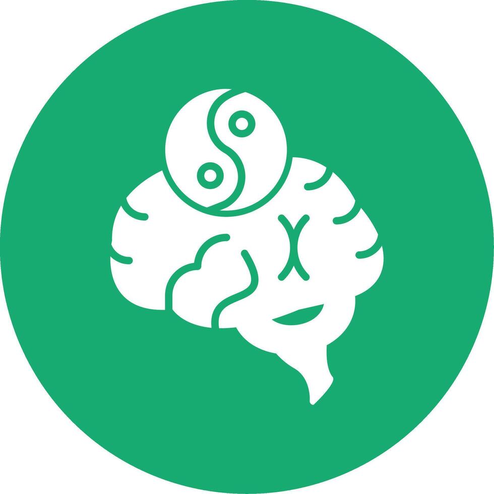 Stress Management Glyph Multi Circle Icon vector