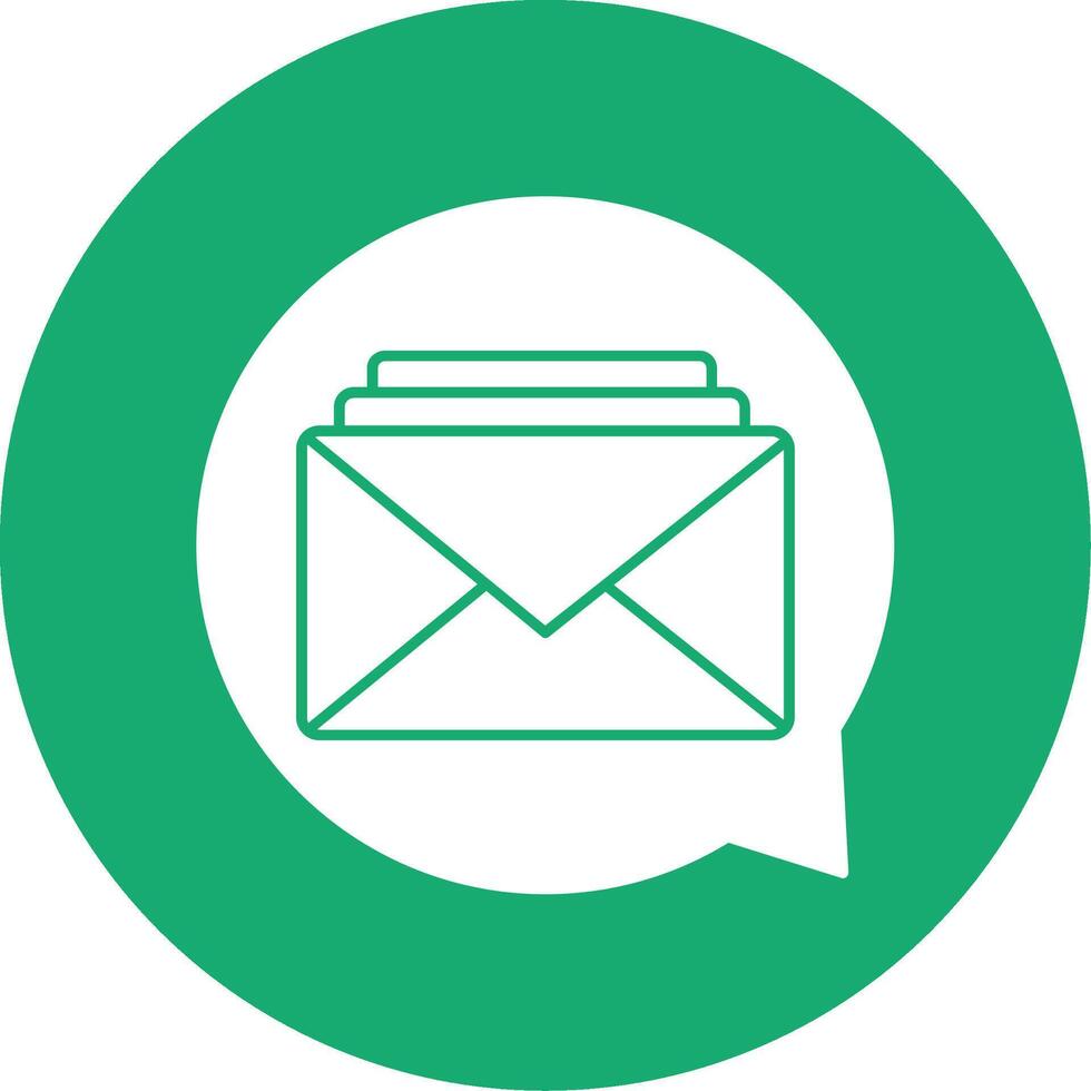 Email Glyph Multi Circle Icon vector