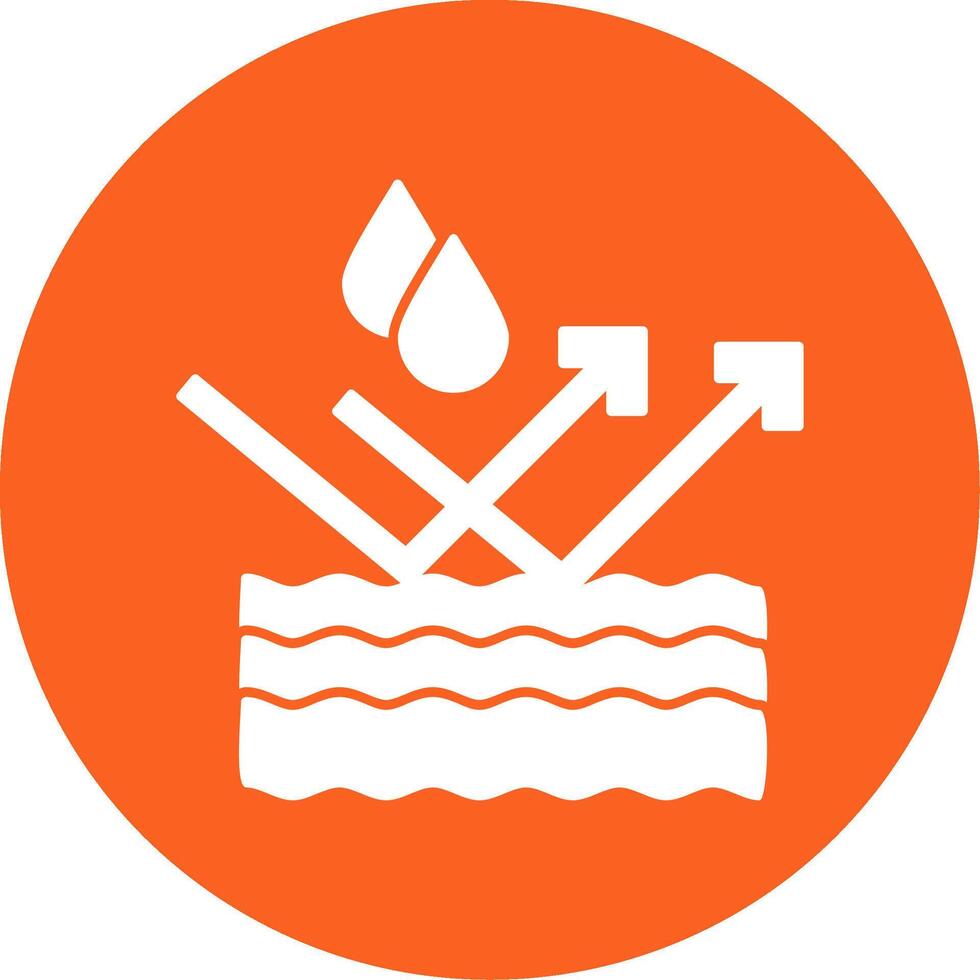 Water Resistant Glyph Multi Circle Icon vector