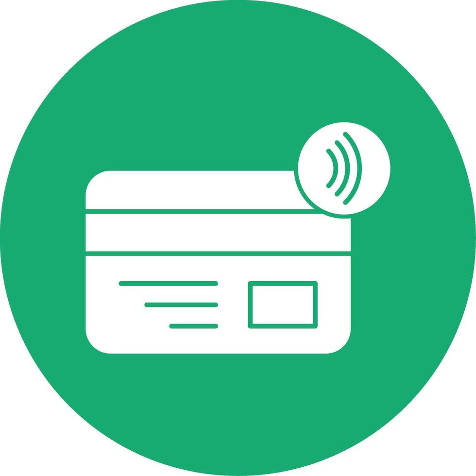 Nfc Payment Glyph Multi Circle Icon vector