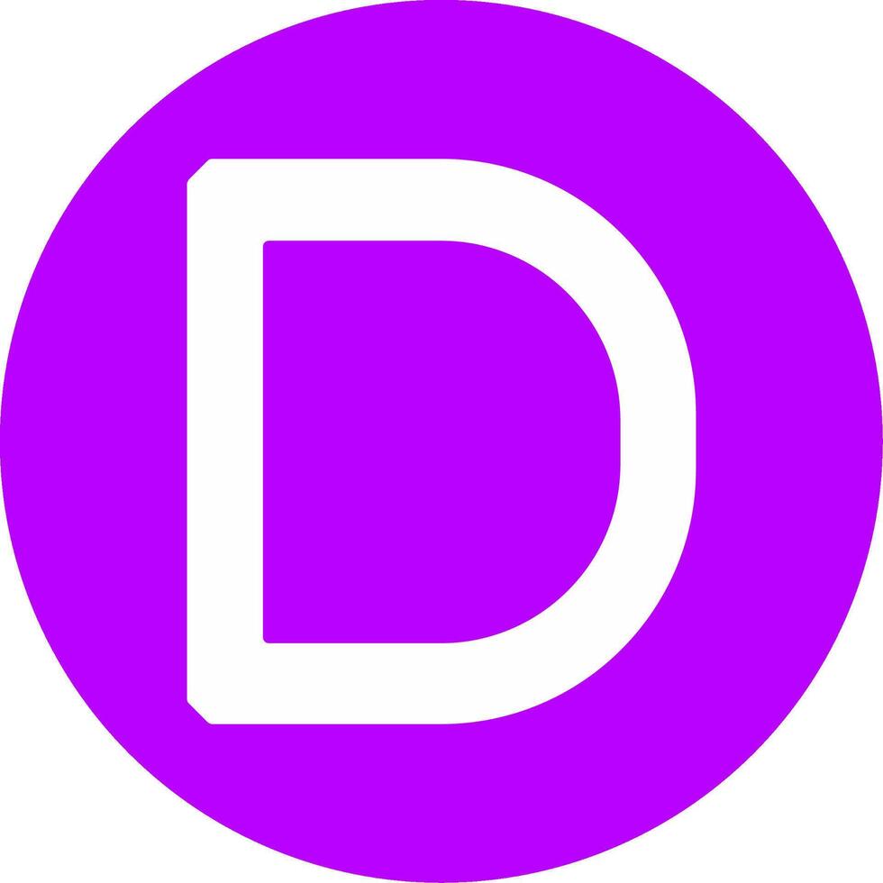 Capital D Icon vector