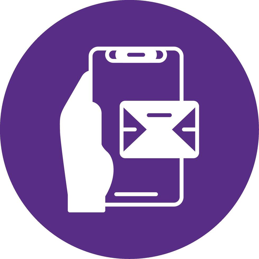 Email Glyph Multi Circle Icon vector
