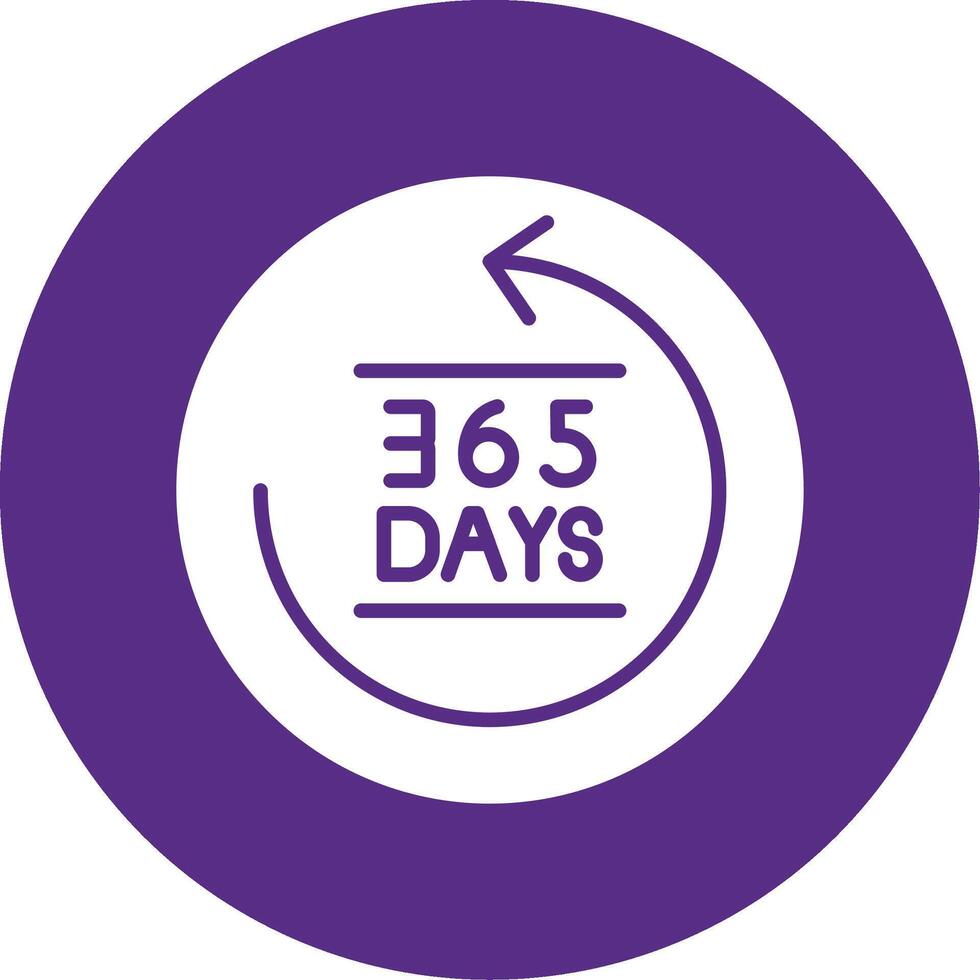 365 Days Glyph Multi Circle Icon vector