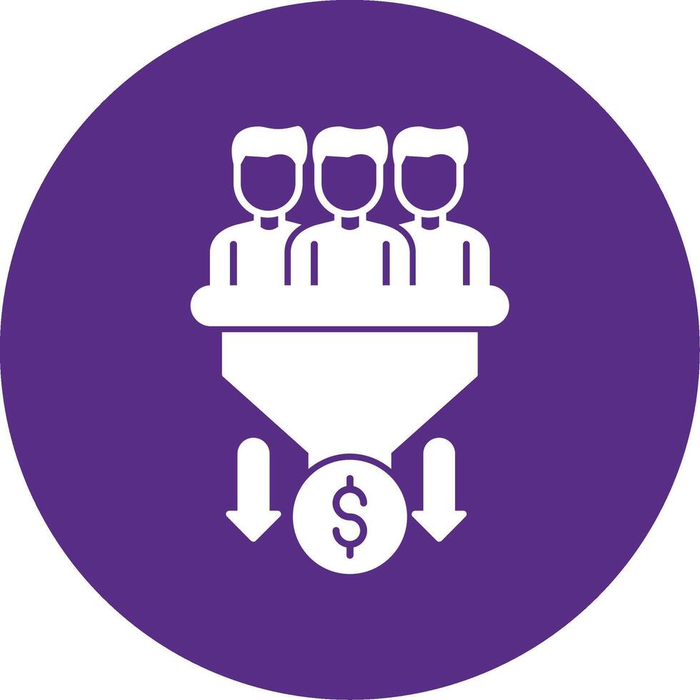 Sales PipeGlyph Multi Circle Glyph Multi Circle Icon vector