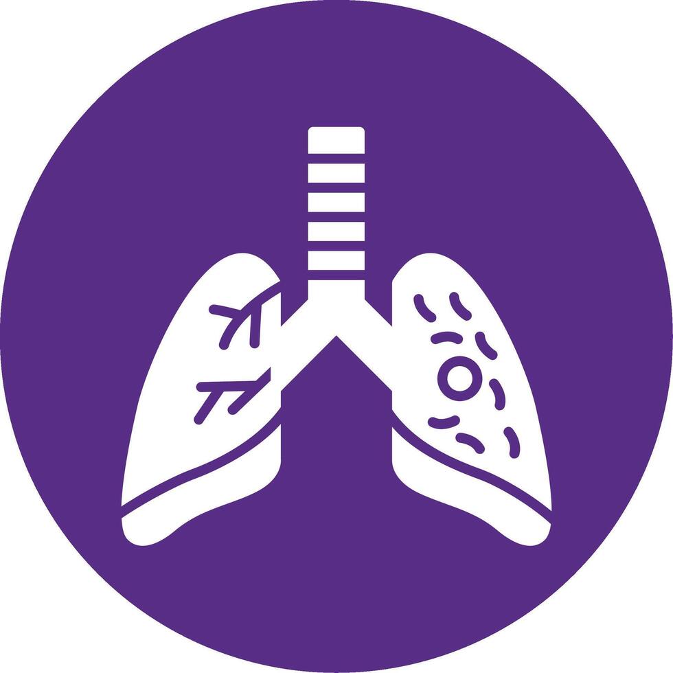 Tuberculosis Virus Glyph Multi Circle Icon vector