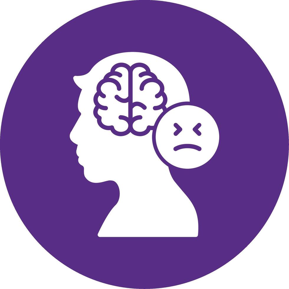Mood Swings Glyph Multi Circle Icon vector