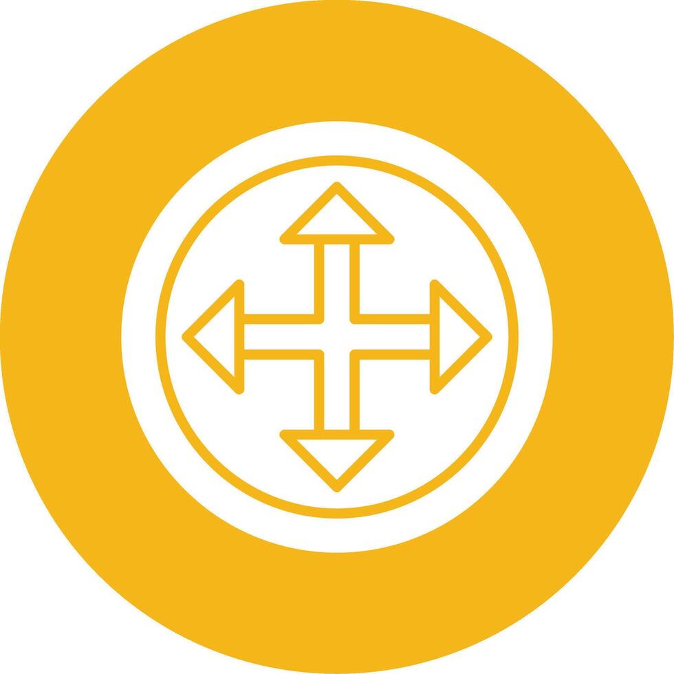 Arrow Glyph Multi Circle Icon vector