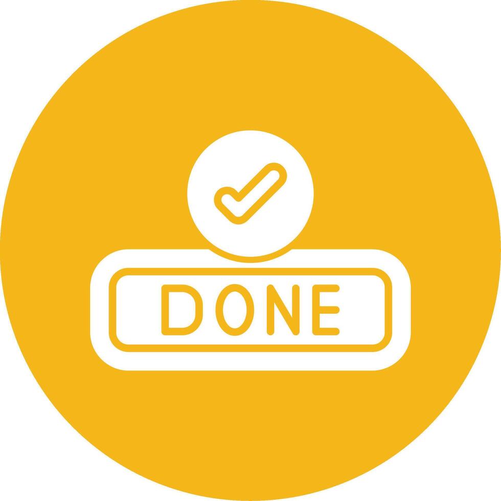 Done Glyph Multi Circle Icon vector