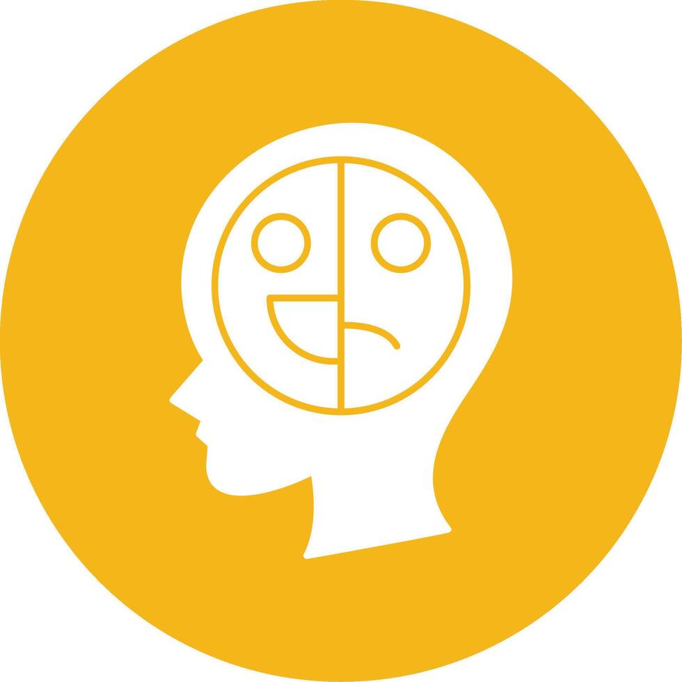 Mood Swings Glyph Multi Circle Icon vector