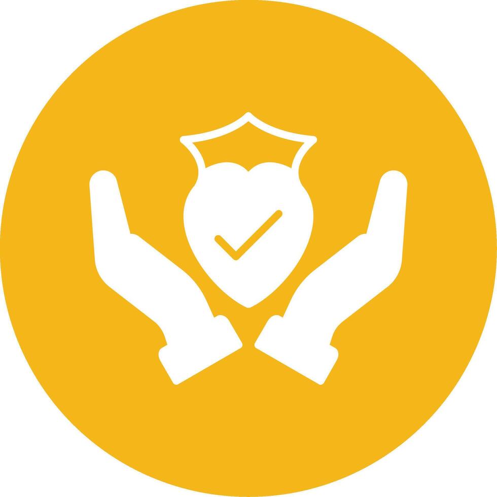 Trust Glyph Multi Circle Icon vector