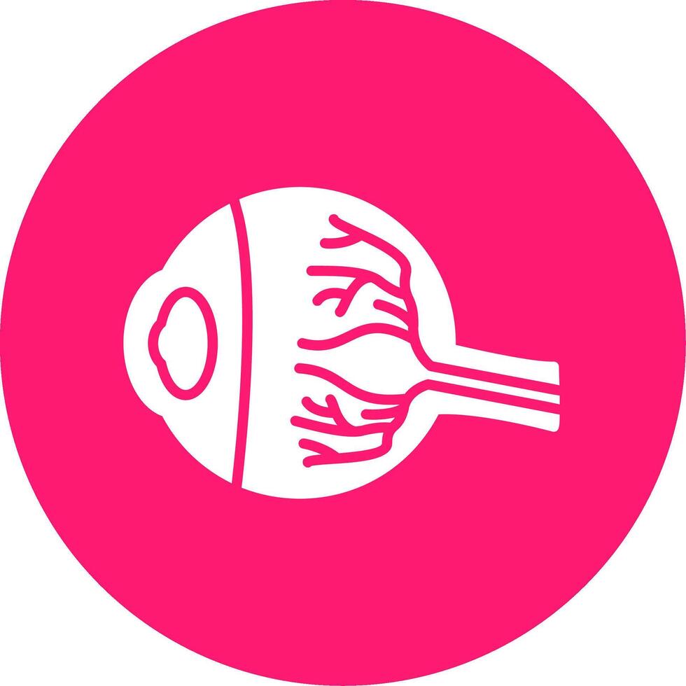 Eye Ball Glyph Multi Circle Icon vector