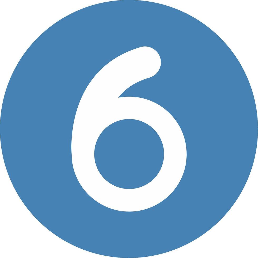 Six Glyph Multi Circle Icon vector
