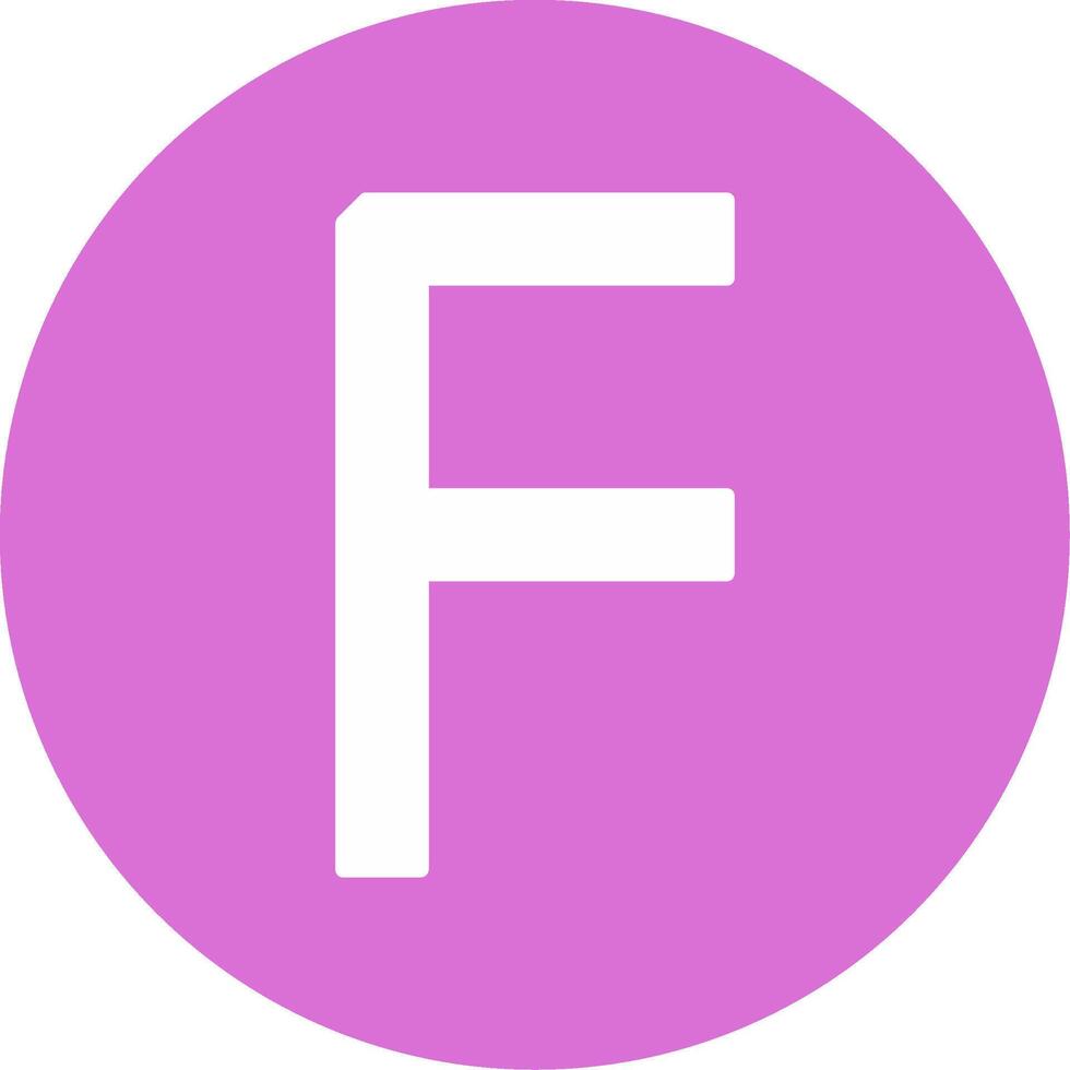 Capital F Icon vector