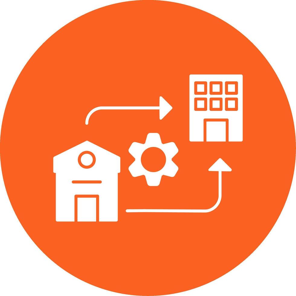 Hybrid Work Glyph Multi Circle Icon vector