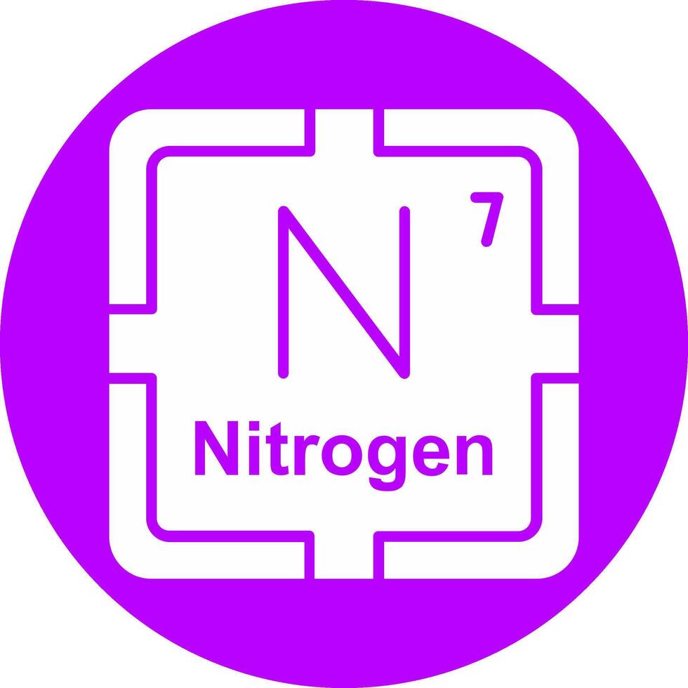 Nitrogen Glyph Multi Circle Icon vector