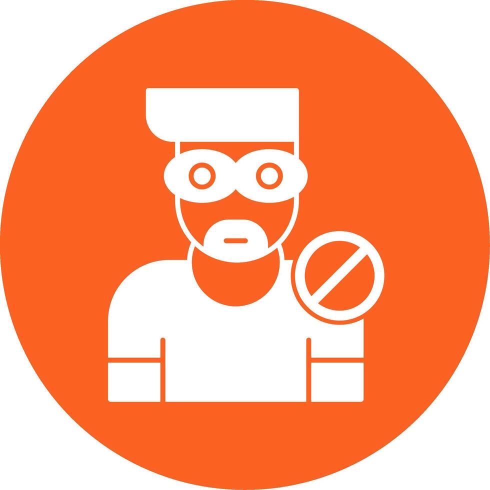 No Thief Glyph Multi Circle Icon vector