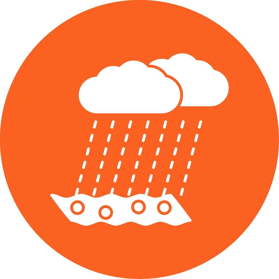 Raining Glyph Multi Circle Icon vector