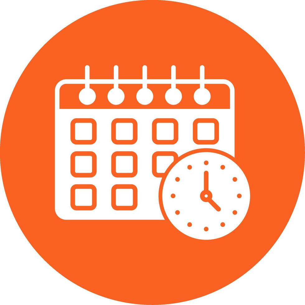 Planner Glyph Multi Circle Icon vector