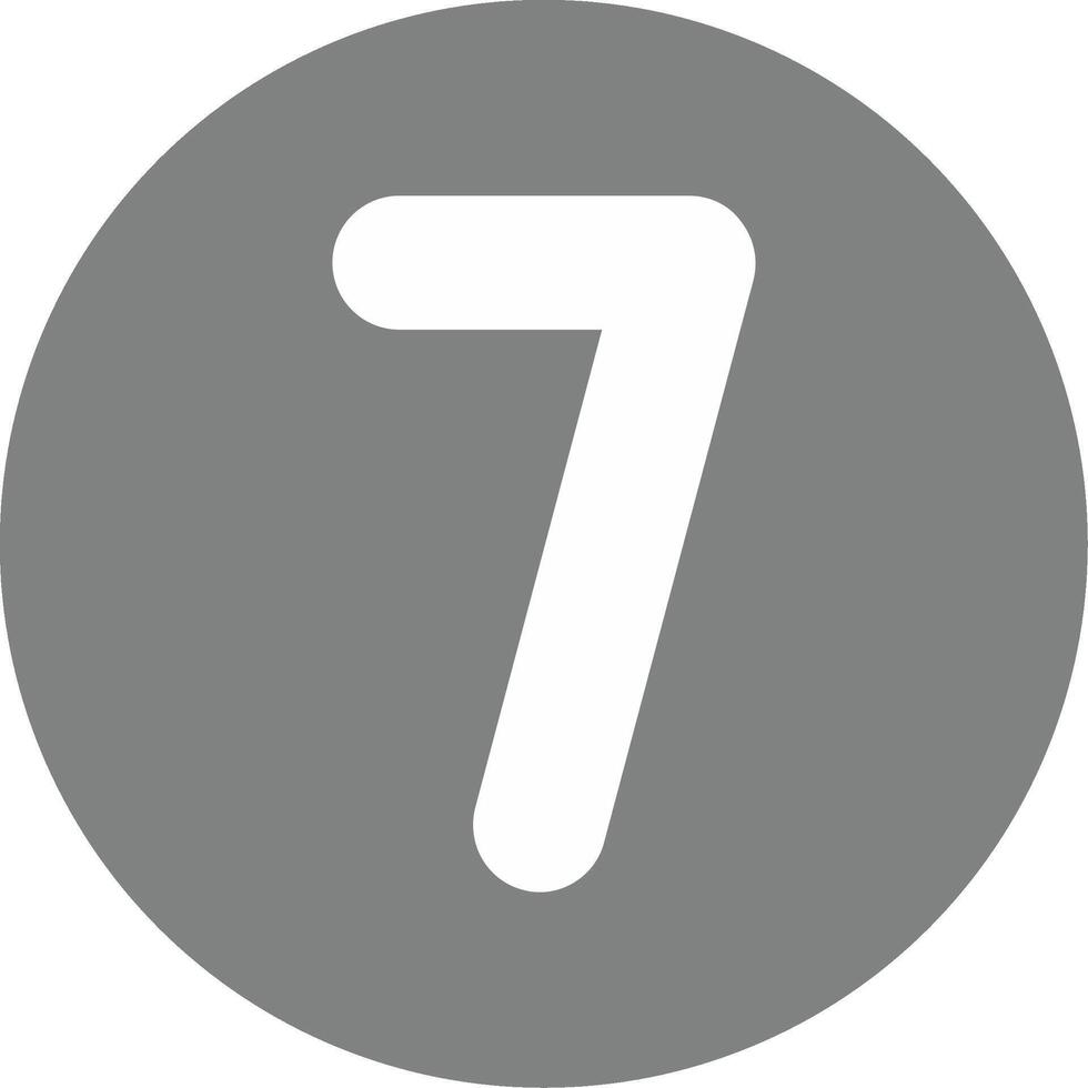 Seven Glyph Multi Circle Icon vector