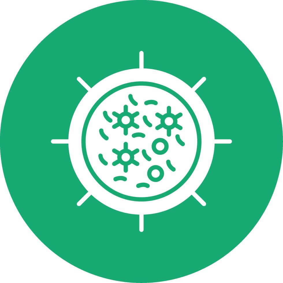 Bacteria Glyph Multi Circle Icon vector