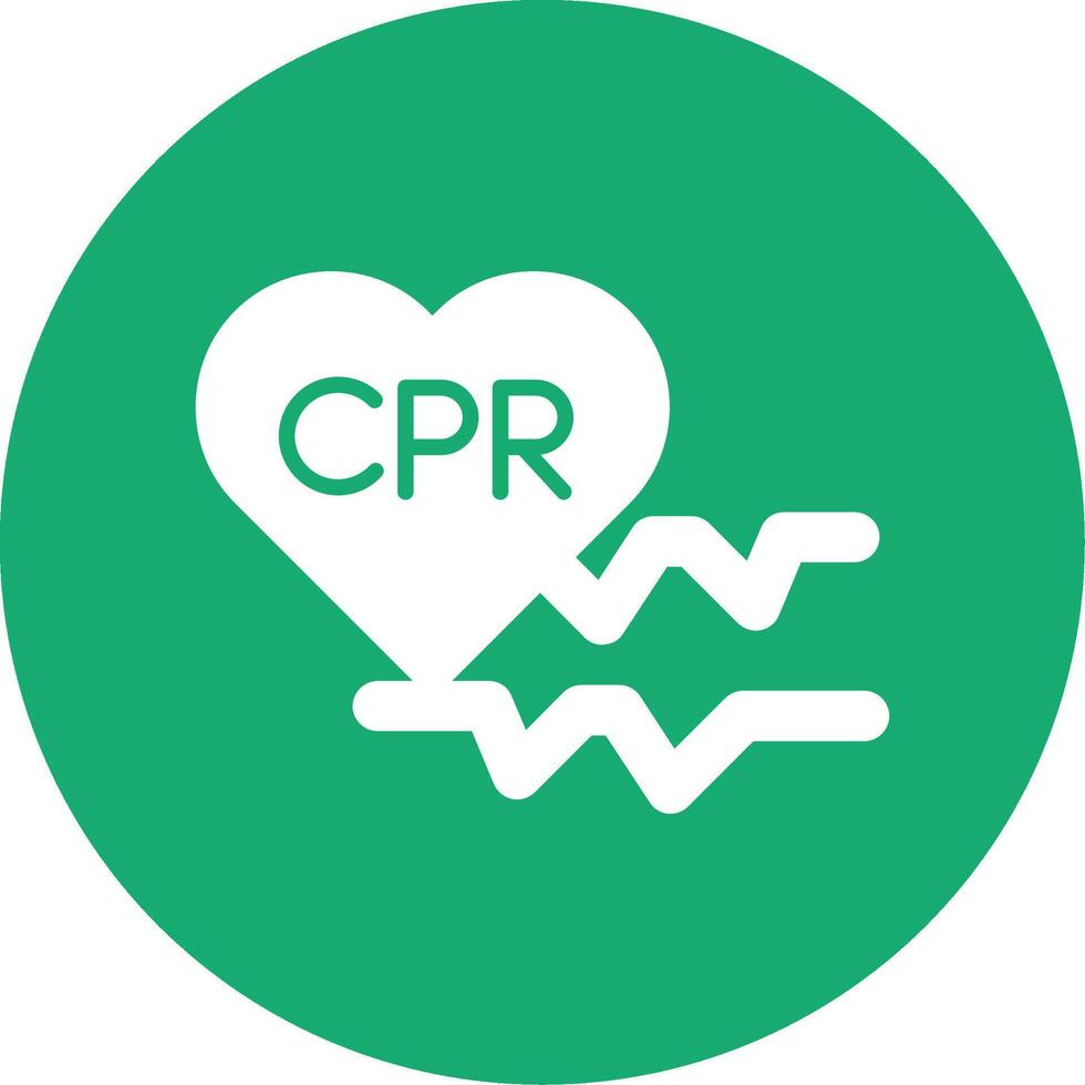 Cpr Glyph Multi Circle Icon vector
