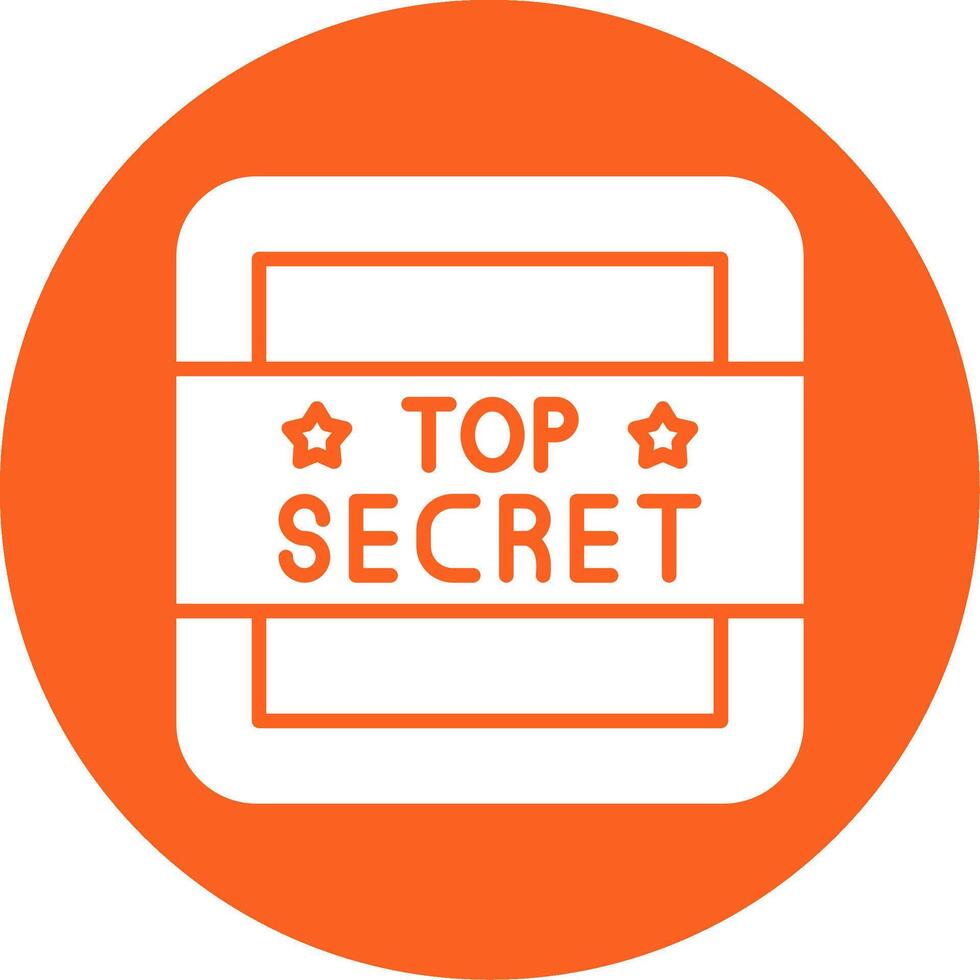 Top Secret Glyph Multi Circle Icon vector