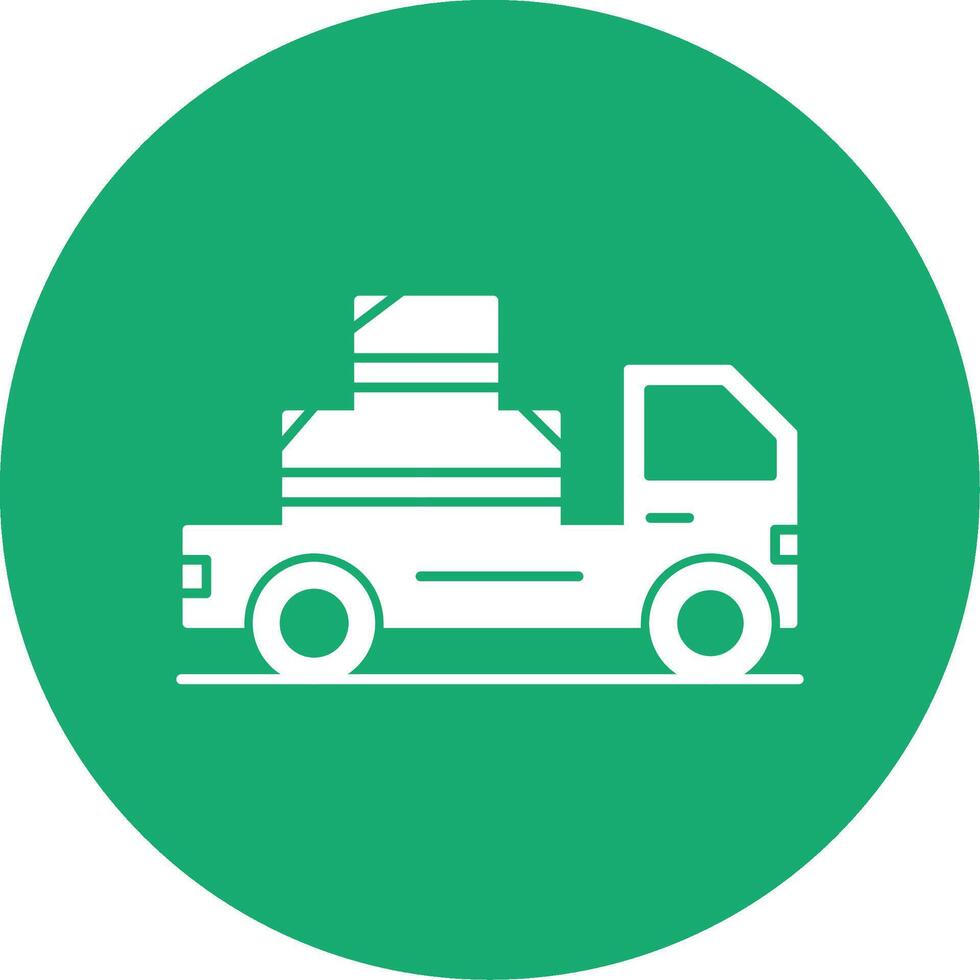 Delivery Truck Glyph Multi Circle Icon vector